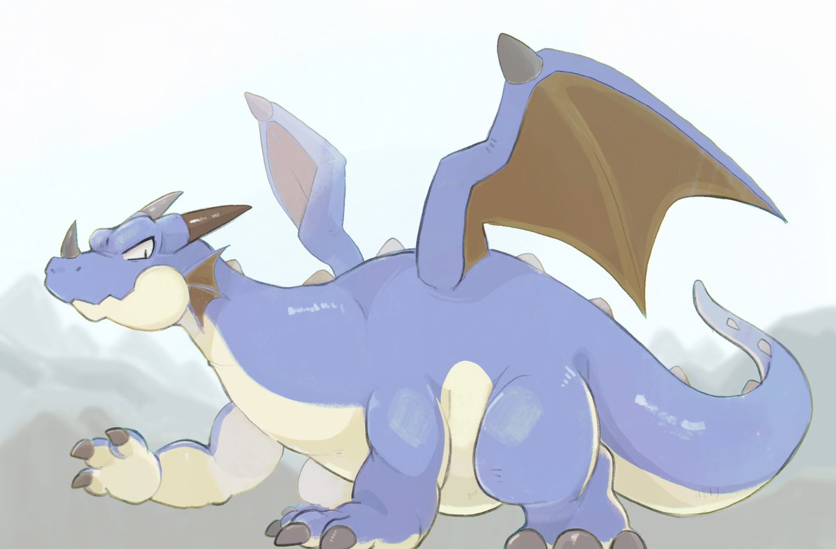 ドラゴン描きたい気分だった( ˘ω˘)