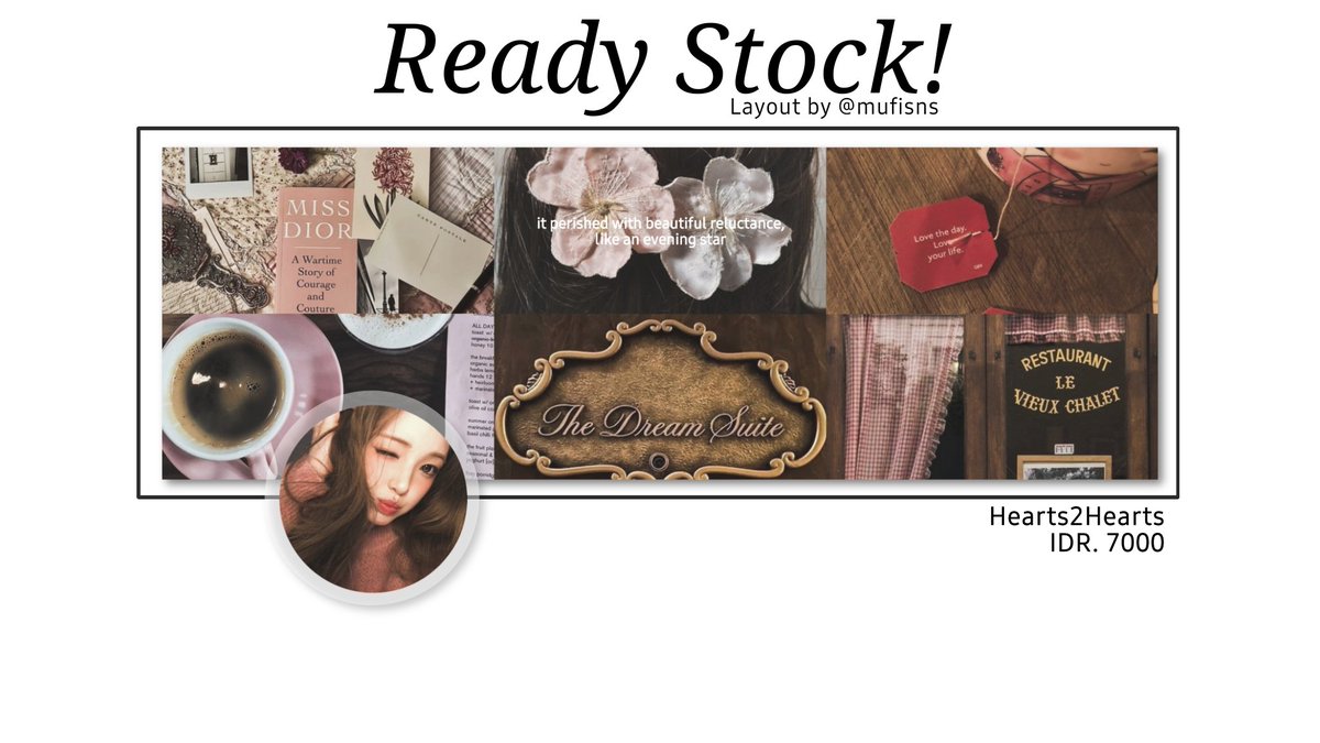 mufisns's tweet image. ⠀
#zonauang |  repost  are  highly  appreciated!  
haloo,   aku    bawa    layout    terbaru  serba 
hearts2hearts  yang   bisa   di   take   lewat  dm! 
IDR.  ﹫ 7.OOO  get  2  ava  (jpg &amp;amp; png)
payment   :   QRIS.   ┈┈──┈┈──┈┈──  ️️️❤︎ 
 ️️