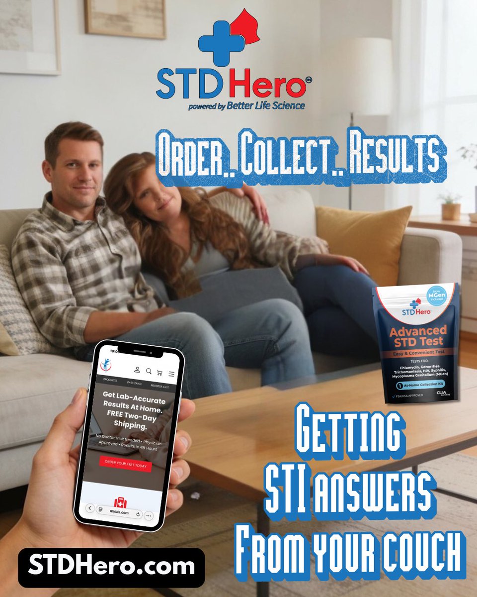Spicing things up?🔥Make sure your adventure is as clean as your sheets. STDHero: At-home testing, concierge service, PASS Certified, results you can trust—no awkward lab trips. Nothing kills the vibe like uncertainty. mybls.com/STDHero Get tested, get naughty.💋#STDHero