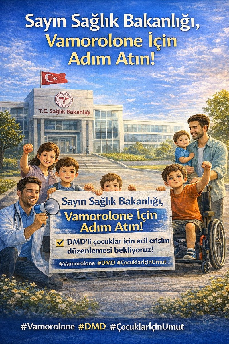 Fatma450635's tweet photo. DMD ilerleyici ve zamanla yarışılan bir hastalıktır; gecikme kabul edilemez.❌️Çocuklarımız yan etkileri ağır tedavilere mahkûm edilmemelidir. 
#DMDiçinAdımAtın
@saglikbakanligi @drmemisoglu @suayipbirinci  @genilac @titckgovtr @tusebgovtr https://t.co/fPUj4ClTij