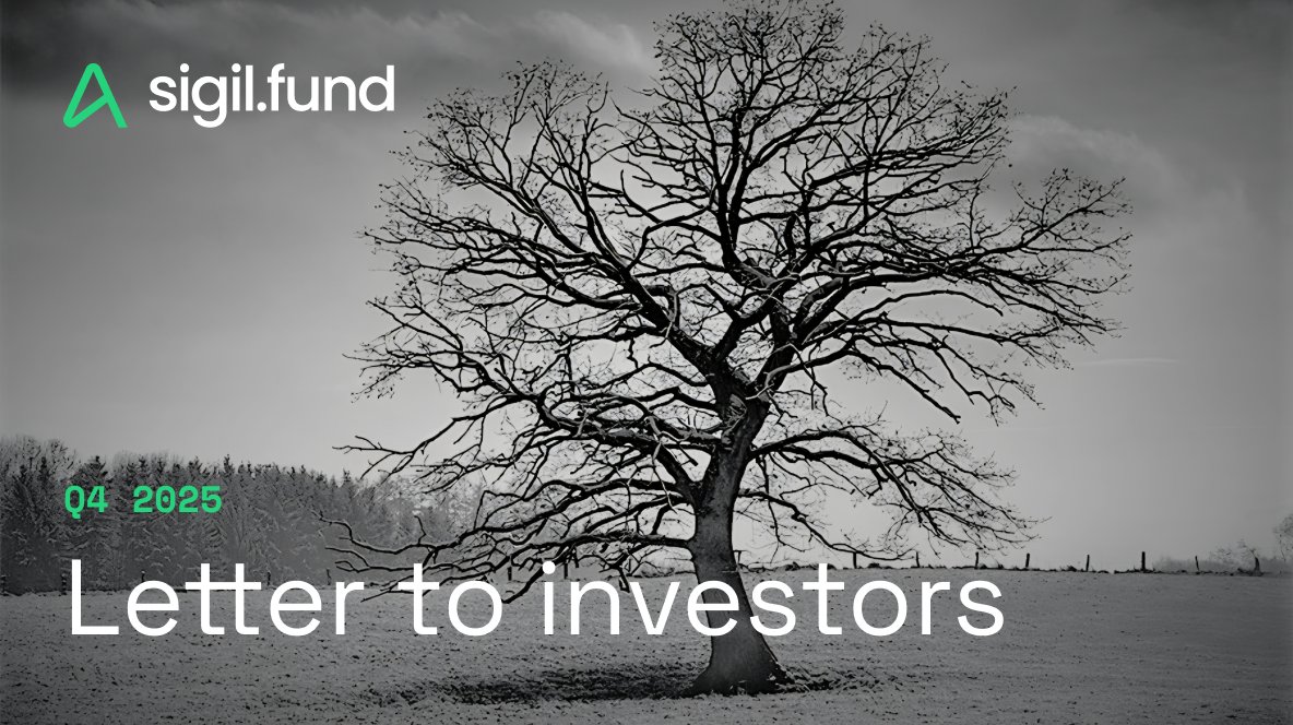 Sigil_Fund's tweet photo. Wrapping up the past year and the last quarter. 

In 2025 Sigil Core returned:
-12.89% net vs EUR 
-1.25% net vs USD 
+5.52% net vs BTC

In 2025 Sigil Stable returned:
+11.29% net vs USD
+18.92% net vs BTC

Read more:
https://t.co/DCWvmHYscg https://t.co/uURKdB14fX