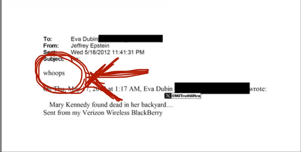 CaseyPutsch's tweet image. The word “WHOOPS” was used when RFK’s wife Mary was found HANGED.

AND when a small child was praying to Jesus for her life.

We have NO government….

Time to talk about WEXNER yet?

Putsch