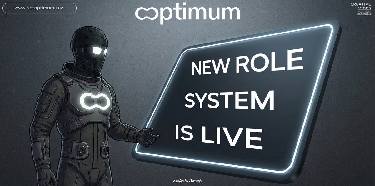 ValueCryptoClub's tweet image. Finally. The long-awaited @get_optimum role system is live.

This is exactly the kind of signal I was waiting for.
A clear structure where contribution, consistency, and quality actually matter.

Optimum is rolling out a new role system that rewards how you show up: not noise,