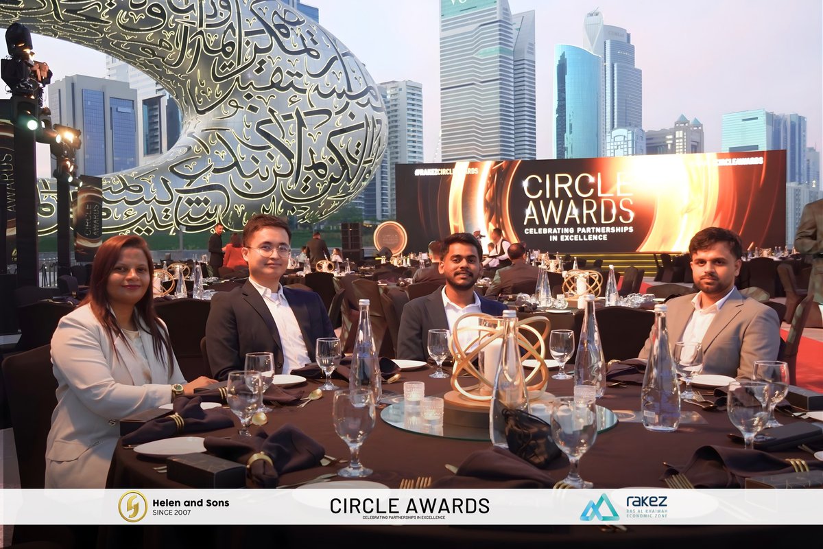 HelenandSons's tweet photo. Big proud moment for us 🌟

Honoured to be awarded Rising Star Partner of 2025 at the RAKEZ Circle Awards Ceremony 2025 🏆

Here’s to growth, partnerships, and many more wins ahead 🚀

#RAKEZ #RAKEZCircleAwards #RisingStarPartner #AwardMoment #BusinessGrowth #UAEBusiness https://t.co/S0a3yjSq5f