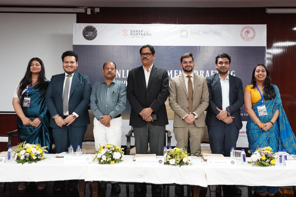 I had the opportunity to judge Final Rounds of the 𝟑𝐫𝐝 𝐍𝐋𝐈𝐔 𝐀𝐠𝐫𝐞𝐞𝐦𝐞𝐧𝐭 𝐃𝐫𝐚𝐟𝐭𝐢𝐧𝐠 &amp; 𝐏𝐫𝐞𝐬𝐞𝐧𝐭𝐚𝐭𝐢𝐨𝐧 𝐂𝐨𝐦𝐩𝐞𝐭𝐢𝐭𝐢𝐨𝐧, 𝟐𝟎𝟐𝟔 at the National Law Institute University, Bhopal and also to address the gathering at the Valedictory Ceremony.

It