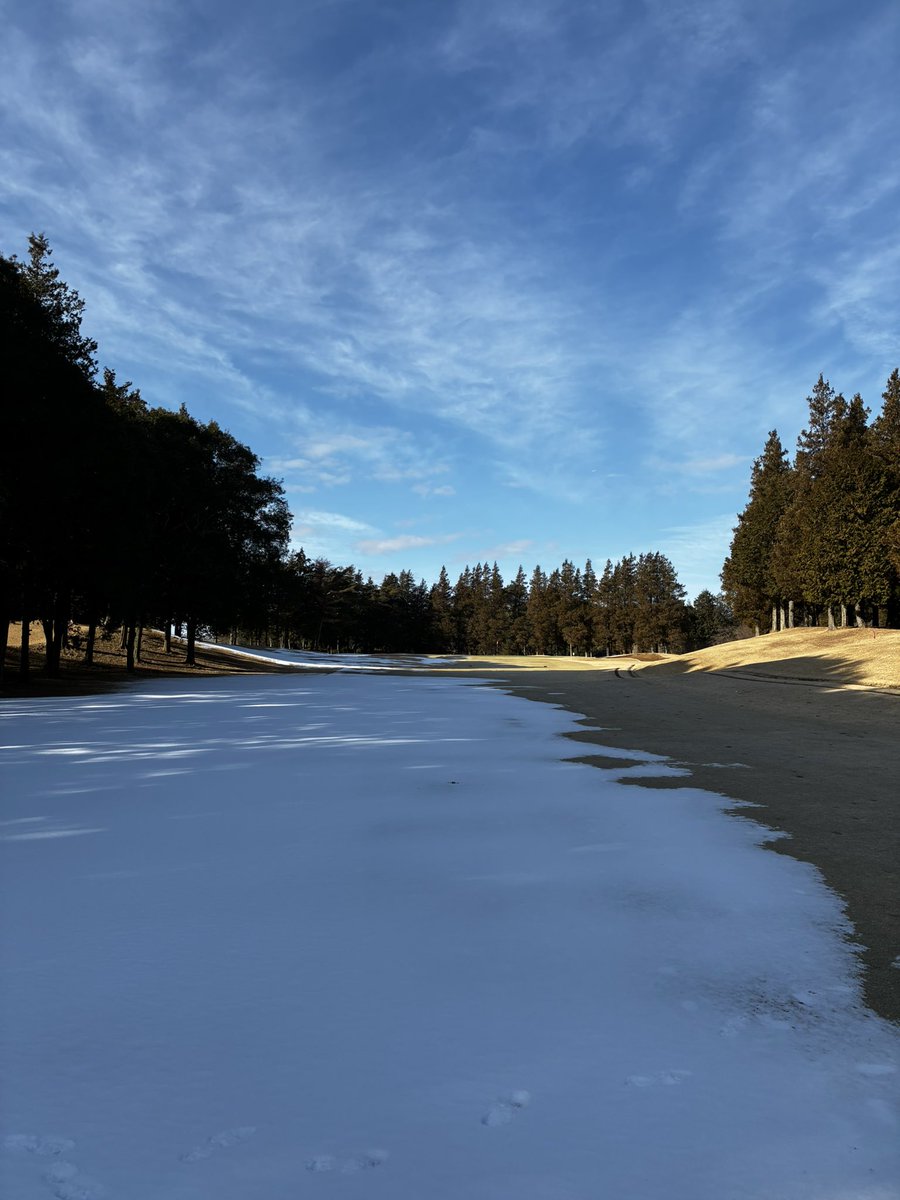 zato0715's tweet photo. 🏌️‍♀️週末の大雪残雪ゴルフ🏌️‍♀️
早朝7：00スタート　気温　0 
ゴルフ場がクローズしなかったので強行プレー😀

初めて雪の上からショット…

帰りは目的の家系ラーメン　王道家へ　#オリオンビール #津田沼 #餃子 #ゴルフ #居酒屋 #沖縄料理 #習志野市 #郷 #中華 #泡盛 #bayfm #鯛ラーメン #王道家 https://t.co/EVfMk1LEW5