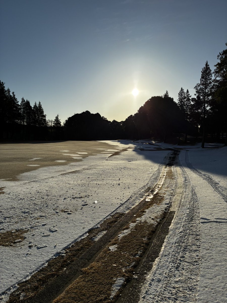 zato0715's tweet photo. 🏌️‍♀️週末の大雪残雪ゴルフ🏌️‍♀️
早朝7：00スタート　気温　0 
ゴルフ場がクローズしなかったので強行プレー😀

初めて雪の上からショット…

帰りは目的の家系ラーメン　王道家へ　#オリオンビール #津田沼 #餃子 #ゴルフ #居酒屋 #沖縄料理 #習志野市 #郷 #中華 #泡盛 #bayfm #鯛ラーメン #王道家 https://t.co/EVfMk1LEW5