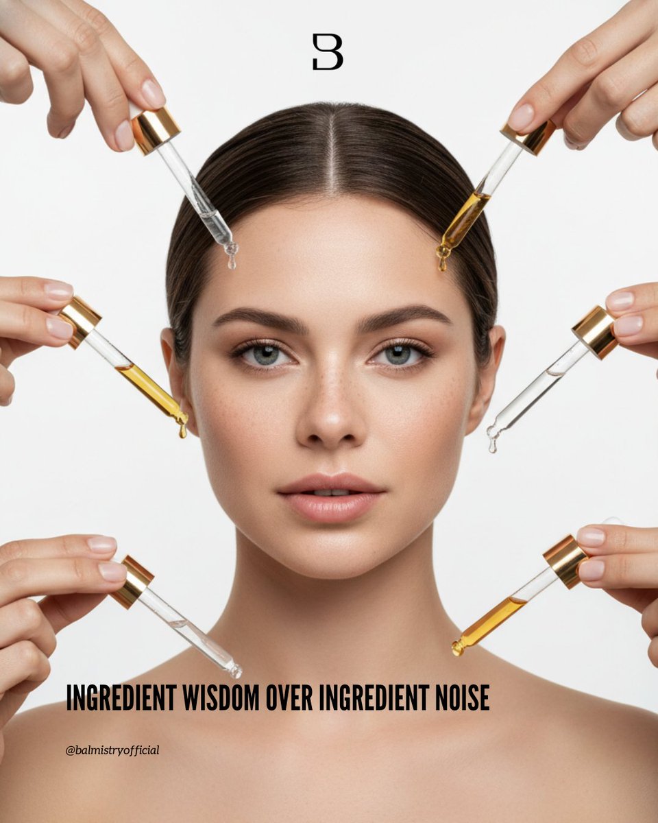thisisbalmistry's tweet photo. Ingredient trends come and go — understanding why an ingredient works for your skin is what truly matters. Thoughtful choices and consistency will always outperform complicated routines.
#SkincareScience #IngredientKnowledge #Balmistry https://t.co/uodshKb940