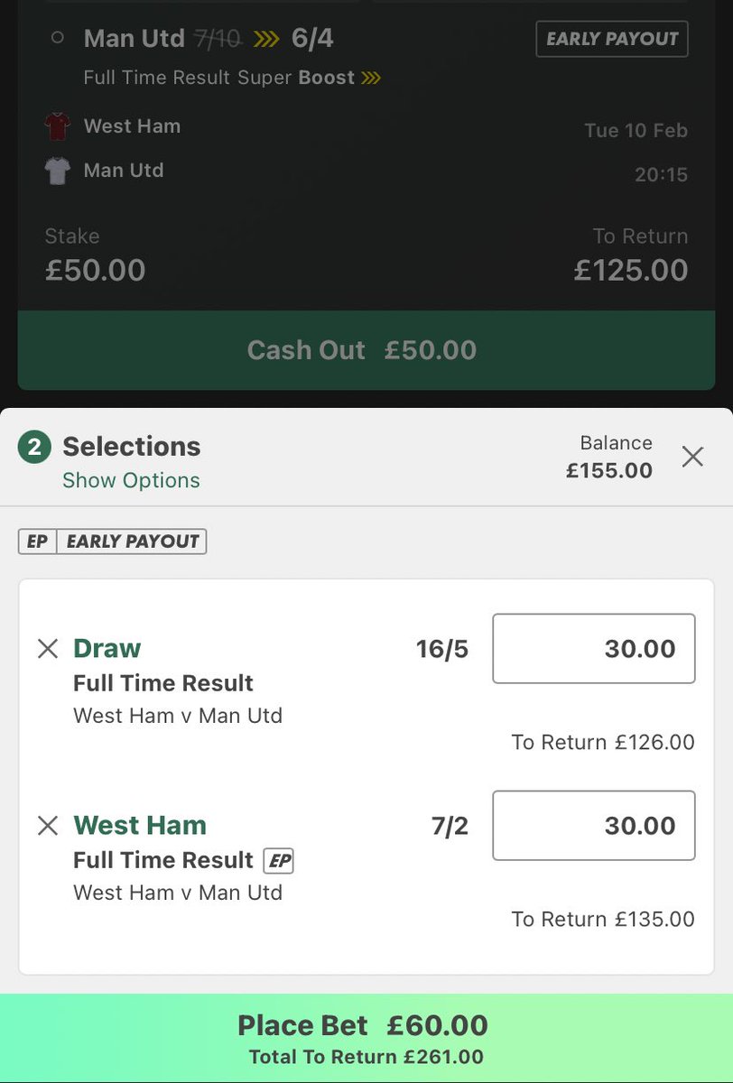 ClubStreak's tweet photo. Risk free punt

Would advise backing draw and West Ham on exchange to prolong account life

Cold club🥶 https://t.co/98BiEUlyJA