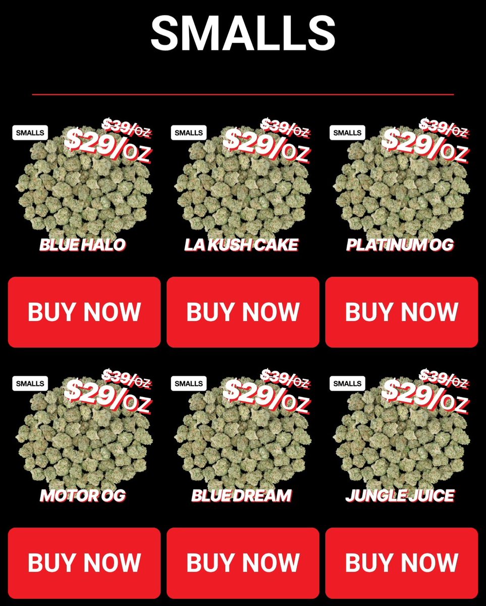 Mrrobot307's tweet photo. 🚨 SMALLS SALE IS LIVE 🚨
🔥 $29/OZ (was $39!)
Blue Halo • LA Kush Cake • Platinum OG
Motor OG • Blue Dream • Jungle Juice
Same fire, insane price 💨
👉 https://t.co/SEEJjwSvj7�
💸 Use code MrRobot for 10% OFF
⏳ Limited stock — don’t sleep 😮‍🔥🌿
#CannabisDeals #Smalls #Deals #Terps