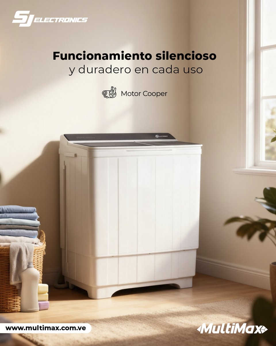 Lavar tu ropa y tener paz, es posible con la tecnología de la lavadora semiautomática 8.5 kg de <a href="/sj_electronics/">sanjoseelectronics</a> ​

Gracias a su Motor Cooper, disfrutarás de un funcionamiento ultra silencioso y una durabilidad excepcional.🤭✅️

 multimax.com.ve 💙