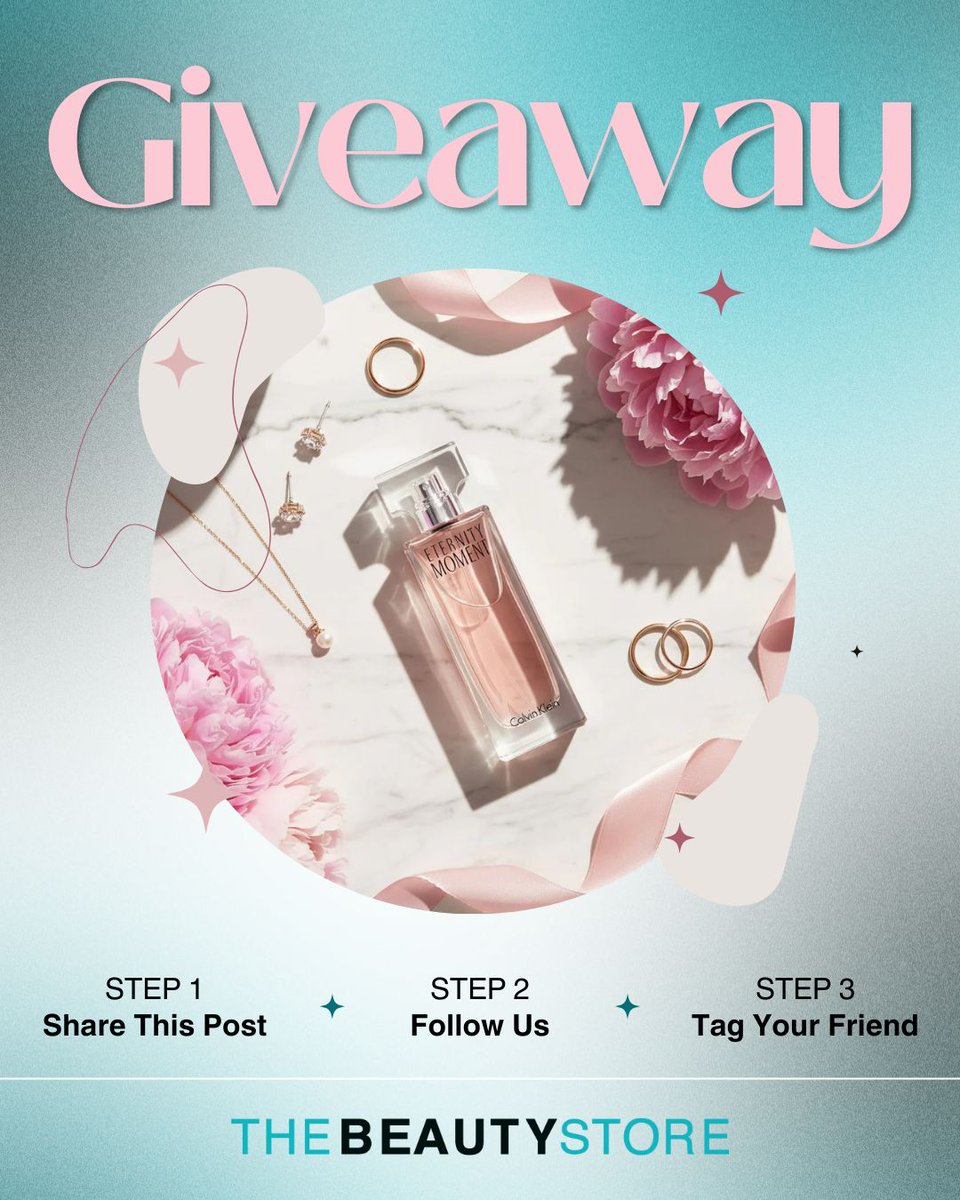 ✨ GIVEAWAY TIME ✨

We’re giving you the chance to win Calvin Klein Eternity Moment Eau de Parfum — a soft, romantic fragrance made for everyday elegance 💕
To enter: follow The Beauty Store, like this post, and tag a friend who’d love it too.

⏰ Entries close 26 February.