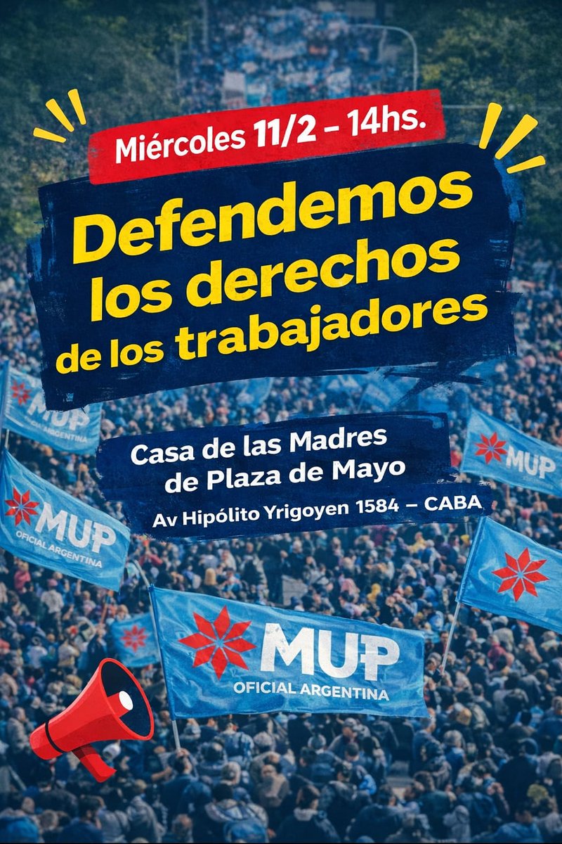 MupOficial's tweet photo. ✌️ Cuando la patria duele, el peronismo se organiza.
Unidad, convicción y futuro para la Argentina 🇦🇷
Siempre del lado de las y los trabajadores ✊🏽
Siempre con el pueblo 💙
Te esperamos ‼️
#Marchamos #PorElTrabajo #PorLosDerechos #PorElFuturo #MupOficialArgentina
@lomjem https://t.co/UvULsVXklR