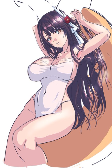 比叡
何がとは言わないが多分金剛型で最も大きい
そして、寝巻き以降何かに目覚めたようにそのスタイルを押し出す衣装を着ている。
多分「こういうの好きですよね」とわかっていてやってると思われる清純系あざとお姉様。
多分発育から自分で作った料理はきっちり食べてると思われる。 