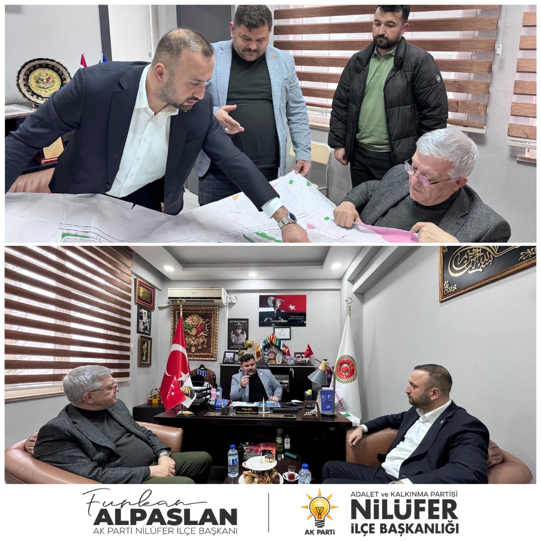 AkPartiNilufer's tweet photo. AK Parti Nilüfer İlçe Başkanlığı olarak İlçe Başkanımız Furkan Alpaslan,
İlçe Başkan Yardımcılarımız Servet Abık,Burak Gürkan Deniz ve Mecls üyemiz Hasan Türsel ile birlikte Doğanköy Mahalle Muhtarımız Fedai Gül’e ziyaret gerçekleştirdik.  
Ziyarette mahallemizin ihtiyaçları ve devam eden çalışmalar üzerine istişarelerde bulunuldu. Misafirperverliği ve samimi ev sahipliği için Muhtarımıza teşekkür ediyoruz.