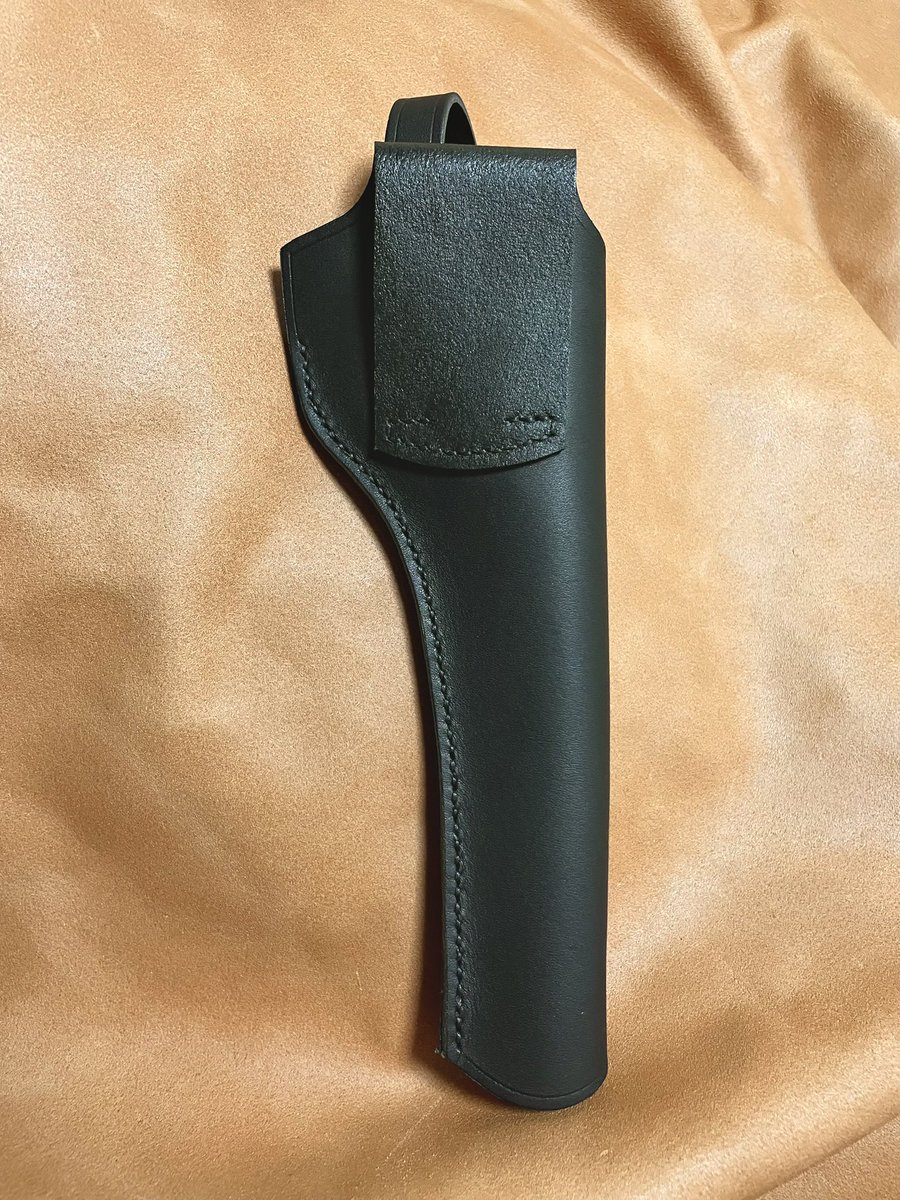 ルガーP08 6インチ用左利きレザーホルスター 国産タンニン鞣しスムース