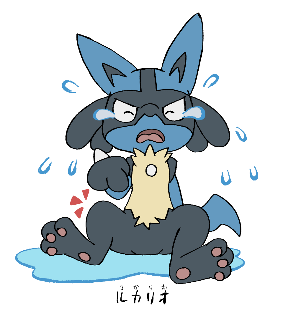 ズボン無くして泣いてるルカリオの画像