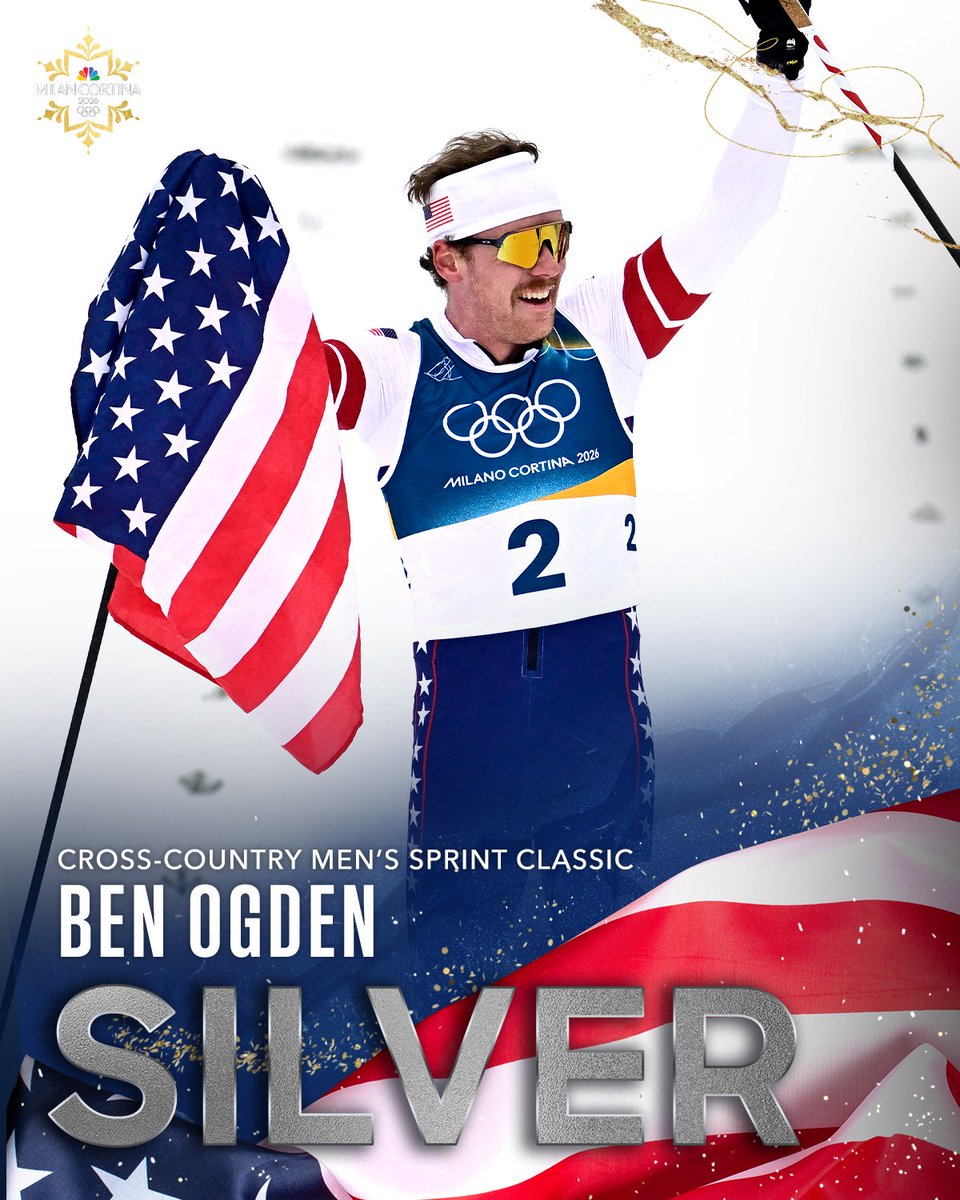 BEN OGDEN WINS THE USA'S FIRST MEN'S CROSS-COUNTRY SKIING MEDAL IN 50 YEARS. 💪

#WinterOlympics