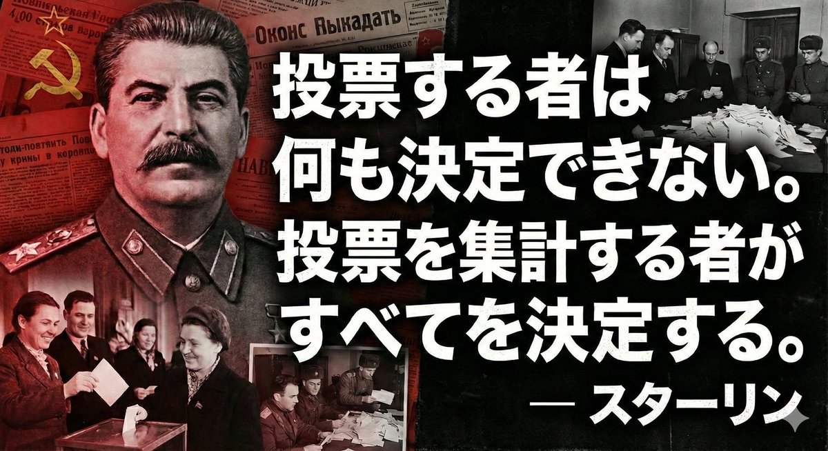 nobu_conscience's tweet photo. 「全てが異常な2026.2.8総選挙」⑦

「『結果予想』ではなく『犯行予告』だった、オールドメディアの選挙情勢報道」

オールドメディアは選挙開始後、

「序盤情勢では、自民党単独過半数見込み、チームみらい複数議席」

「終盤情勢では、自民党300議席、チームみらい躍進」

と、どのテレビ局も新聞社も、全く同じ予想をひたすら垂れ流し続けていた。

まるで、「確定事項」かのような、不気味さと不自然さがあった。

私たち国民に
「もう、結果は決まっているのだ。何をしてもムダだ」と言っているかのようであった。

そして、ふたを開けてみれば、報道通りの「結果」となった。

もはや、オールドメディアの報道は
「結果予想」ではなく、
「結果予告」だった。

かつて、ナチスのヒトラーの側近・宣伝相ゲッペルズは

「ウソも１００回言えば真実になる」

と語った。

また、ソ連の独裁者スターリンは

「投票する者は何も決定できない。投票を集計する者が全てを決定する」

と述べた。

今回の「不正選挙」は、まさにヒトラーとスターリンの悪事を掛け合わせた「民主主義へのクーデター」であり、「盗まれた投票」に他ならない。

これを許してしまえば、憲法改正国民投票でも、必ず不正が行われることになる。そして、日本は再び戦争への道を進んでしまう。

私たち日本人一人一人が今こそ、目覚めて立ち上がるしかないのだ。
もう、残された時間は少ない。