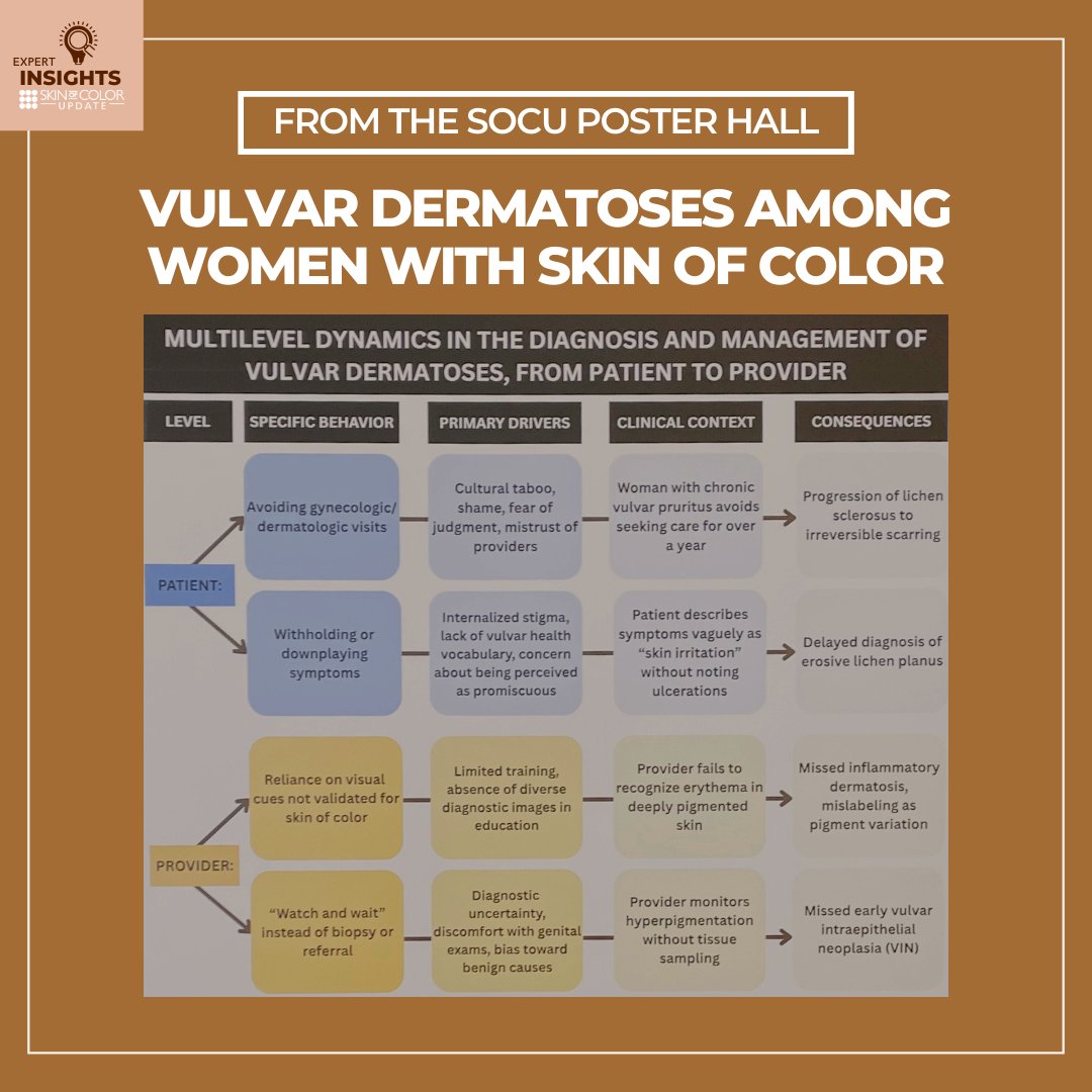 SkinOfColorDerm's tweet photo. Vulvar dermatoses are underdiagnosed &amp; undertreated in women with skin of color. This @nextsteps_derm commentary explores barriers to care + calls for a paradigm shift in approach: https://t.co/RzYzpnVAFN

#SkinOfColorDermatology #HealthEquity #VulvarHealth #PatientCenteredCare https://t.co/pxNXL8vQBT