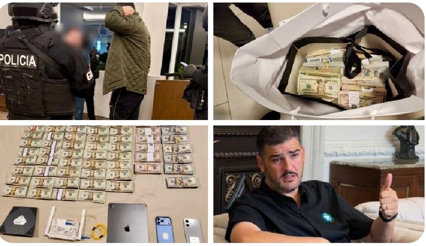 Esto solo se encuentra en casa de los delincuentes. Este señor sin grillete muestra que su intención era huir. Ojalá esta captura sea definitiva.