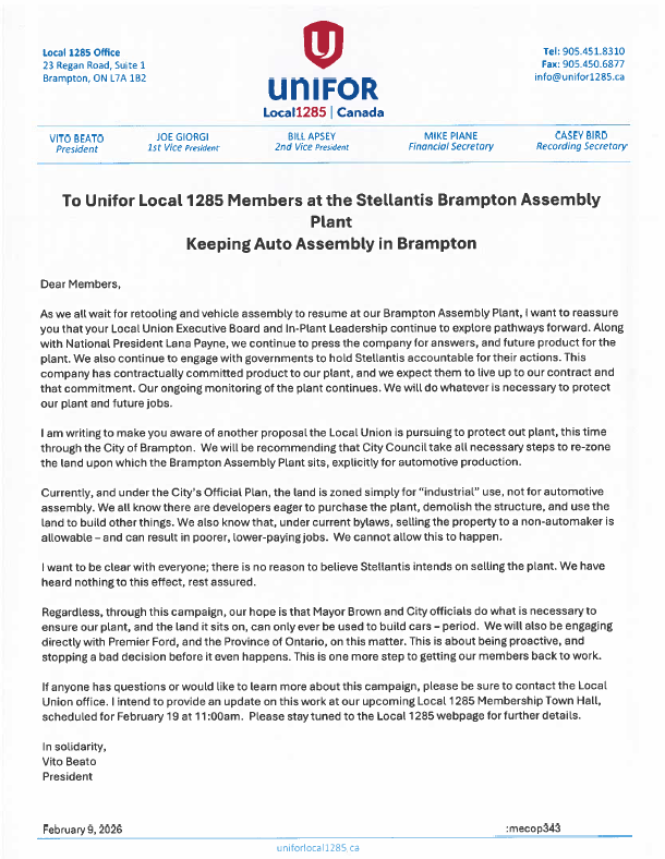 Unifor Local 1285 tweet media