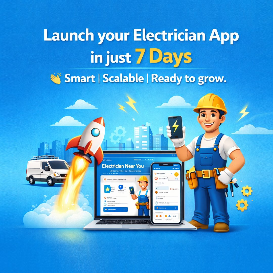 migrateshop's tweet photo. Uber for Electrician is an on-demand app that helps users book trusted electricians anytime, anywhere.

Visit- https://t.co/ARU1K8ehBq

#UberForElectronics #OnDemandService #ElectronicsRepair #TechStartup #GadgetCare #ServiceApp https://t.co/SmULXgb0pz