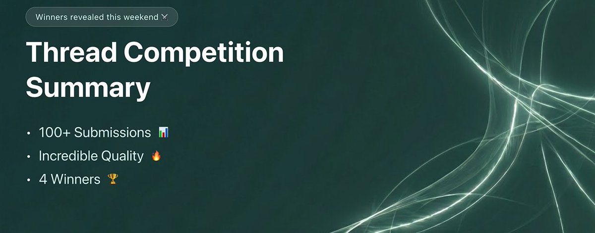 Thank you to everyone who participated in the Stabilizer thread competition #giveaway! 🏆

The content quality was insane, every single entry brought the heat. 🔥

4 winners will be announced and prizes distributed this weekend. Stay tuned! 👀