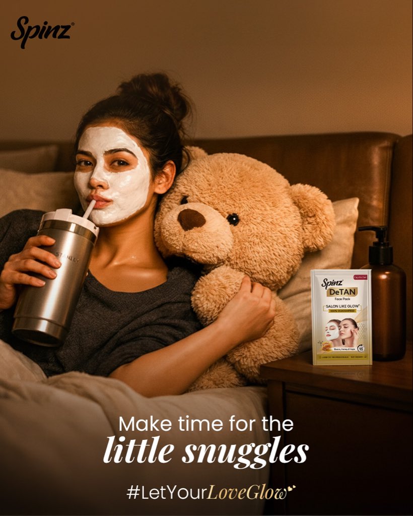 Make time for the little snuggles
#LetYourLoveGlow

#valentinesday #selflove #valentines  #Spinz 

[Self Love, Valentines Day, Spinz, Cavinkare, Spinz BB cream, Spinz BB Talc, Spinz DeTan Facepack, Cavinkare, Spinz Deo, Teddy Day]