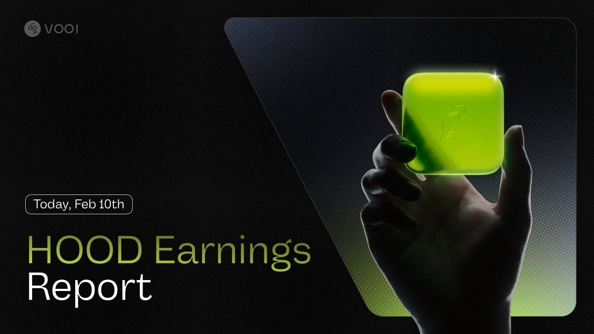 Today, Robinhood reports its earnings

Expectations:
→ $1.34B revenue (+31.7% YoY)
→ Crypto revenue in focus after the winter selloff
→ Stock is down 42% since last earnings. Analysts still target $148

Long or short the report on VOOI - $HOOD Spot or Perps (2x Points Boost)