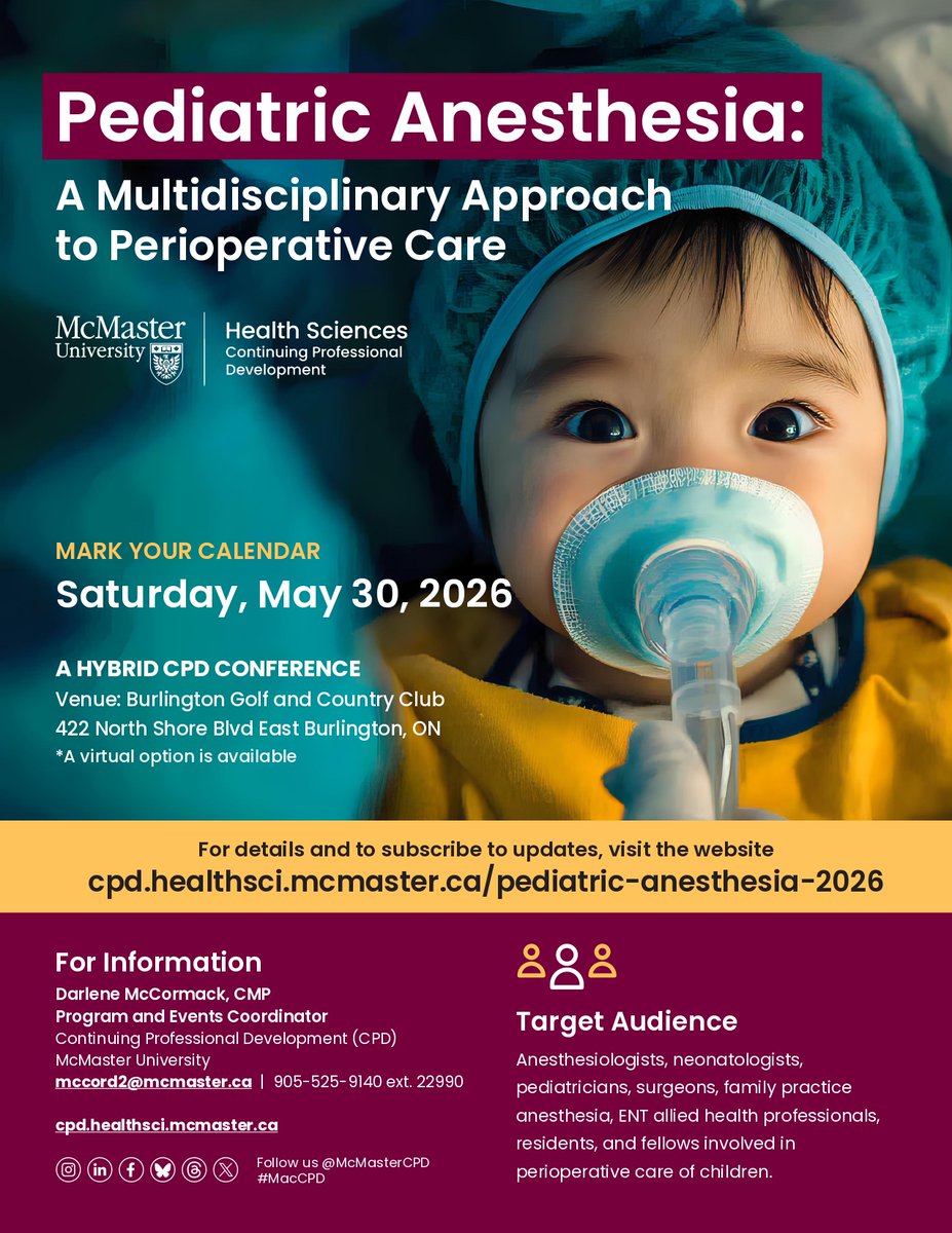 McMaster Anesthesia tweet media