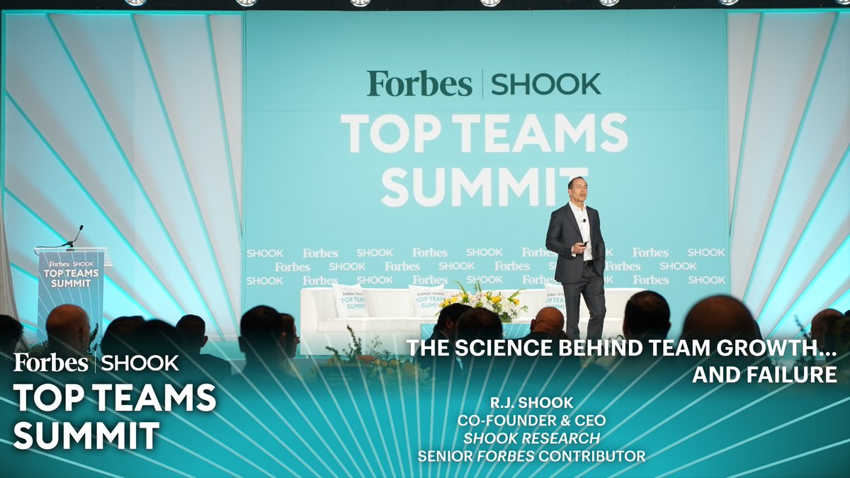 shookresearch's tweet photo. While more and more advisors are teaming up, not all teams are poised for success; R.J. Shook shared some surprising science behind how some teams succeed, while others fail. 
#ForbesSHOOKTopTeams https://t.co/WDko0p8Y1t