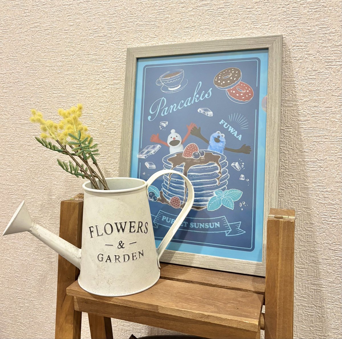 スンスンファイル、みんなの真似っこして額に入れて飾ってみたらうんと可愛い🙌✨