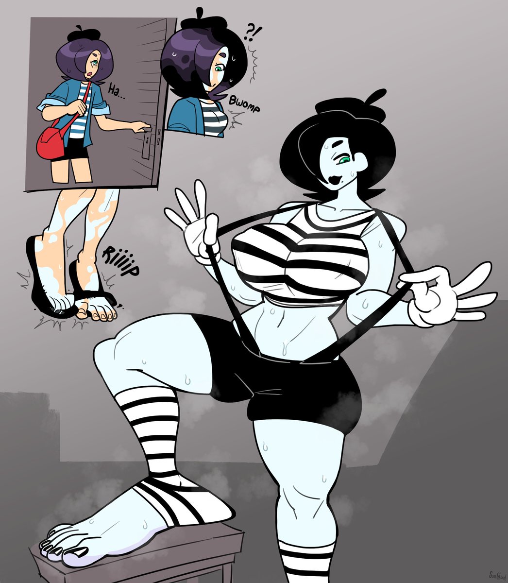 Amelie getting home all sweaty