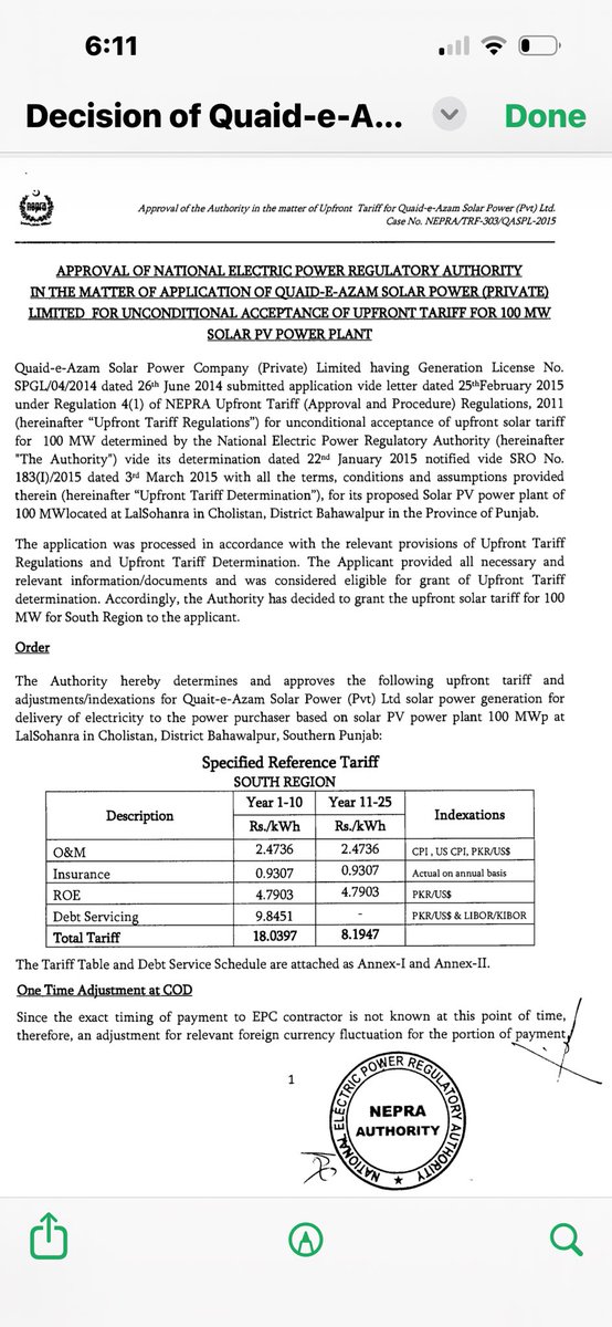 Dear solar panel owners and Disco consumers. You will be pleased to know that only your solar units will be bought by the grid for Rs 11 per unit. 

Quaid e Azam Solar Park, set up by then CM Shehbaz Sharif sahib was given a tariff for  US 18 cents for the first ten years (equal