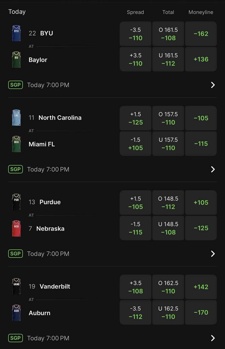 CBB 🏀 𝗕𝗔𝗡𝗚𝗘𝗥 Time #Gambling𝕏

My 𝗕𝗼𝘁 will send it to everyone who 𝗟𝗜𝗞𝗘𝗦.

Last 13 Free Plays 10-3 (77%) +14.2 Units

Must be 𝗙𝗼𝗹𝗹𝗼𝘄𝗶𝗻𝗴 <a href="/RBsSportsPlays/">RBsSportsPlays</a>