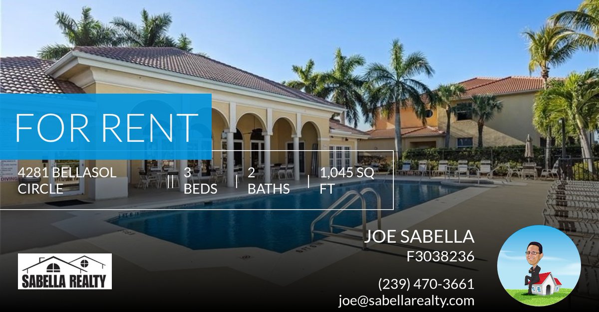 SabellaRealty's tweet photo. Amazing amenities await you in Fort Myers, FL? This 2nd floor condo could be the one! Please don't hesitate to reach out with any questions! You can reach Joe Sabella with Sabella Realty at (239) 470-3661.

For more info contact... https://t.co/IXI2iTp4G6 https://t.co/hJKeNrbsMB