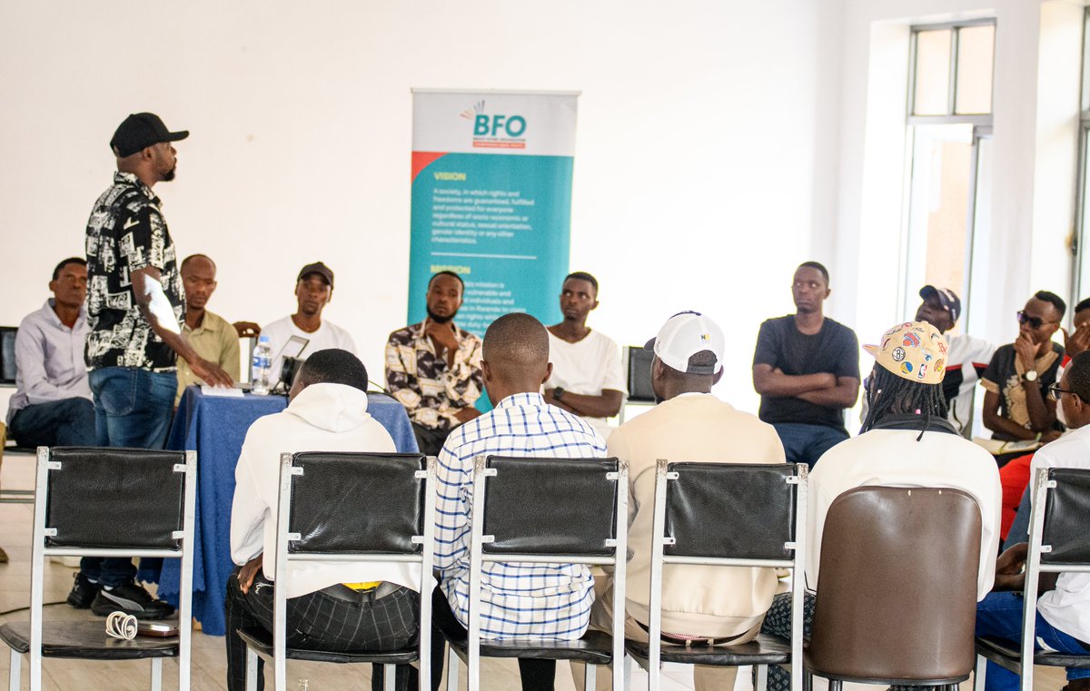 bforwanda's tweet photo. On Jan 23, 2026, @bforwanda  held a SOGIESC capacity-building session for SGMs &amp; KPs in Kamonyi District. The training strengthened the use of respectful, affirming language to challenge stigma, discrimination and empowered participants to advocate for their dignity and equality. https://t.co/i9cbTAgfVo