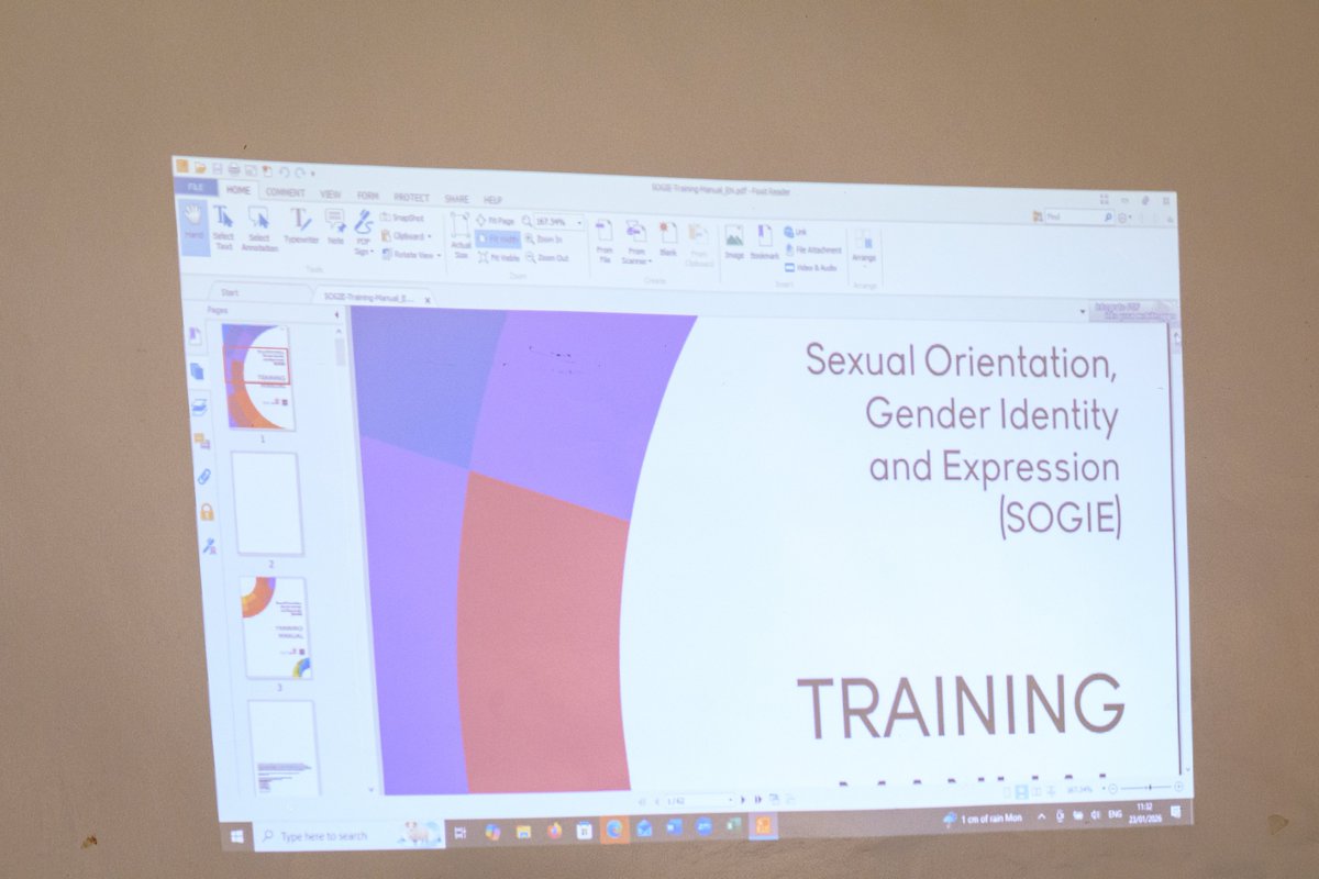 bforwanda's tweet photo. On Jan 23, 2026, @bforwanda  held a SOGIESC capacity-building session for SGMs &amp; KPs in Kamonyi District. The training strengthened the use of respectful, affirming language to challenge stigma, discrimination and empowered participants to advocate for their dignity and equality. https://t.co/i9cbTAgfVo