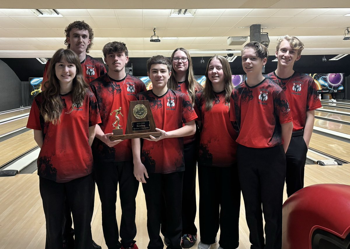 Bowling - Hempfield receives their section trophy before today’s team tourney. The Black Knights host Northern Lebanon in the quarterfinals this morning at Cain’s Lanes in Manheim. All 3 rounds of the tny to determine the league champs will take place today.