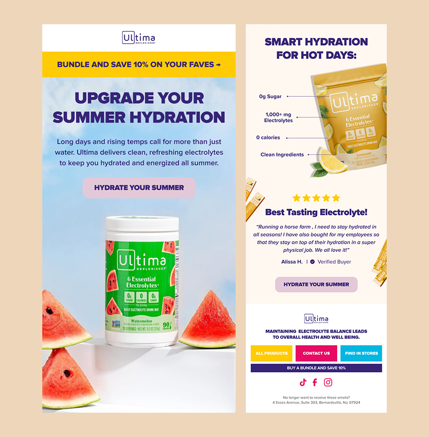 aqeedatemails's tweet photo. Welcome email concept for a clean hydration brand.

Bright, refreshing, and value-first—designed to convert without feeling pushy. https://t.co/aJy6eDMzQs
