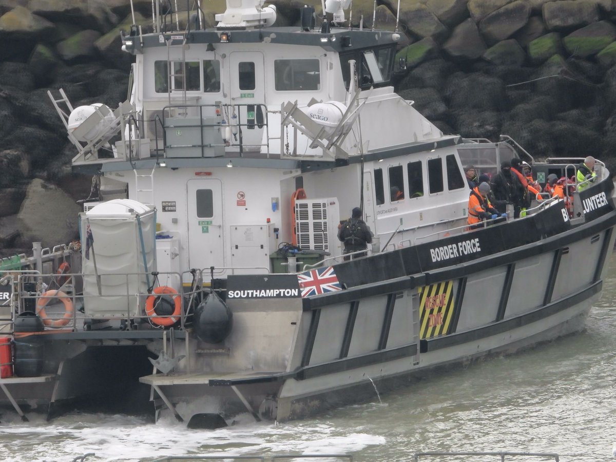 322 migrants in five boats were brought to Ramsgate yesterday.