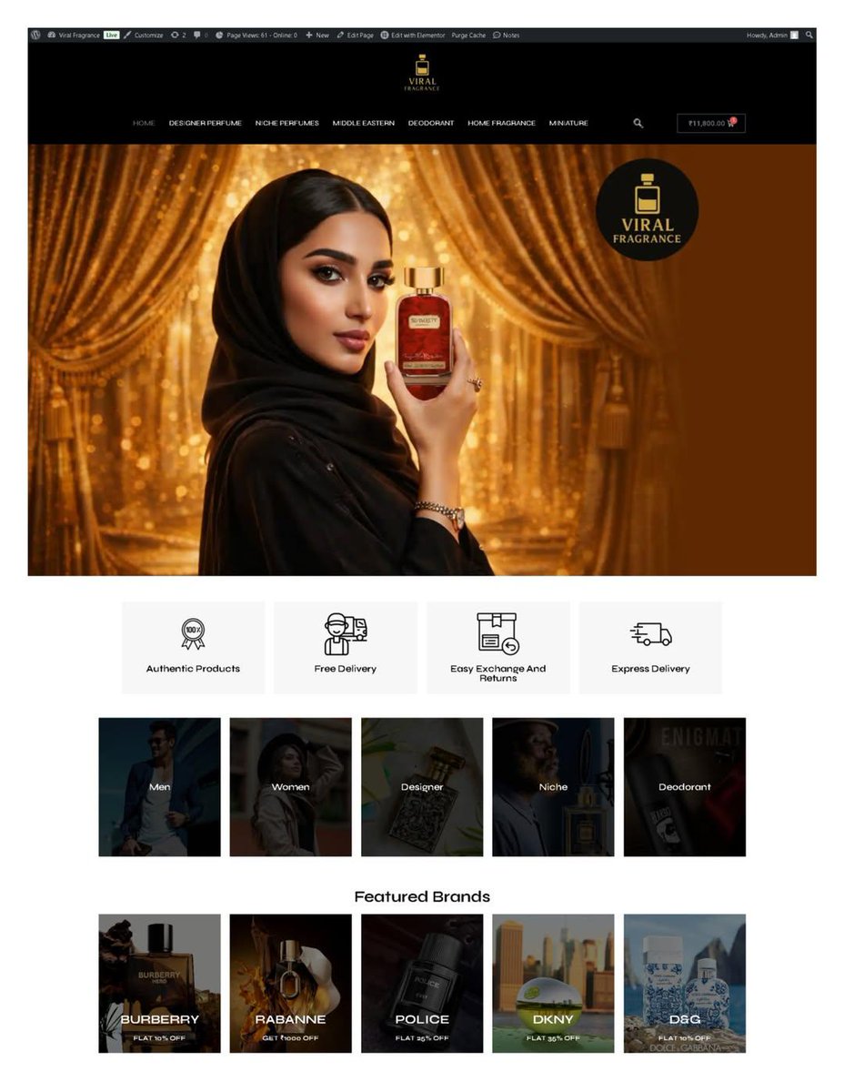 _sidharthverma's tweet photo. New Project Drop – Viral Fragrance (E-Commerce Website)

Sharing my latest work!
I’ve designed and developed the Home Page for Viral Fragrance, a premium perfume e-commerce brand.

From hand-drawn wireframe ➜ to a fully built modern UI. https://t.co/bKdjoSrdOO