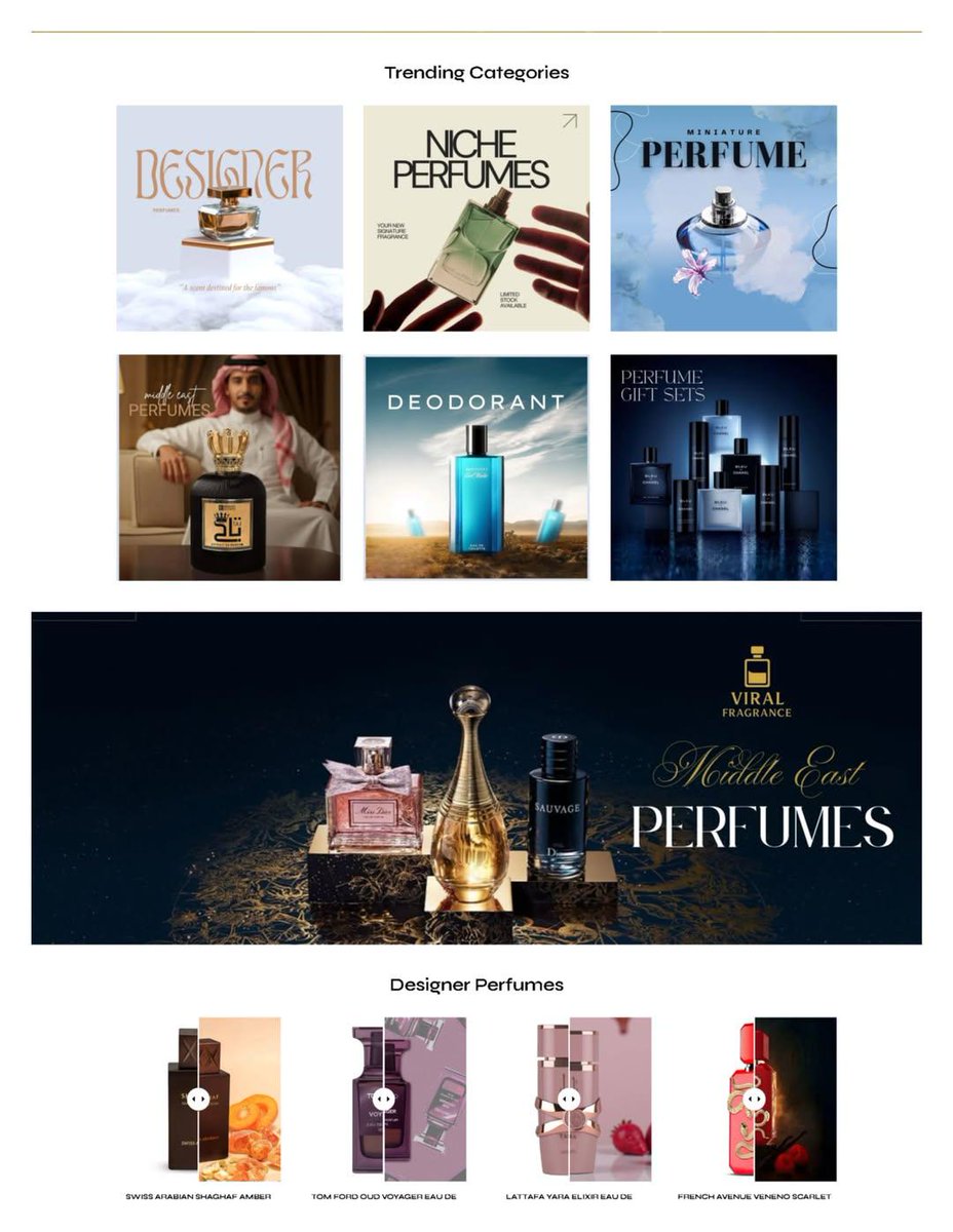 _sidharthverma's tweet photo. New Project Drop – Viral Fragrance (E-Commerce Website)

Sharing my latest work!
I’ve designed and developed the Home Page for Viral Fragrance, a premium perfume e-commerce brand.

From hand-drawn wireframe ➜ to a fully built modern UI. https://t.co/bKdjoSrdOO