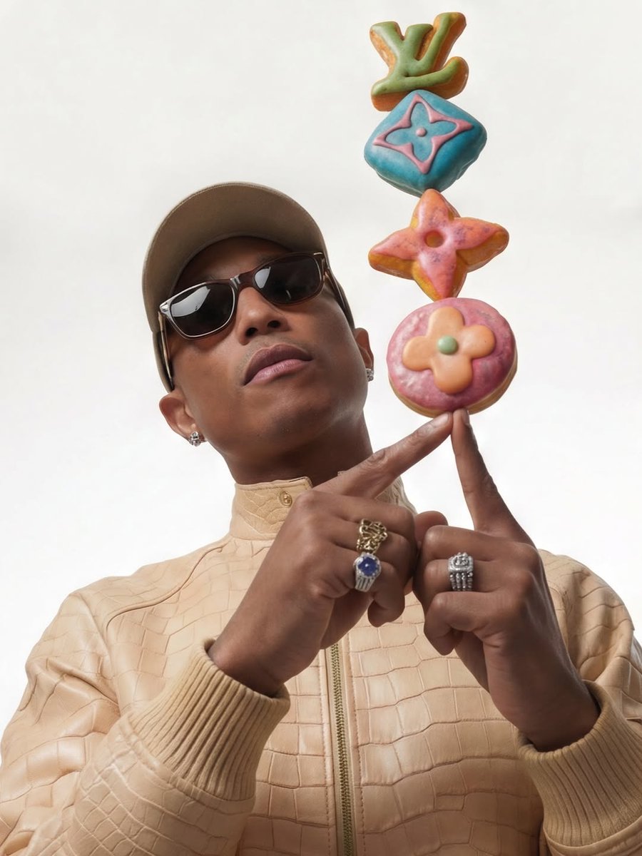 Shtreetwear's tweet image. Pharrell Drops Louis Vuitton Donuts