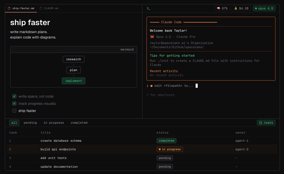 midudev's tweet photo. ¡Esta es la mejor interfaz para usar Claude Code!
Se llama SpaceCake y es de código abierto

✓ Coste, modelo y tokens en tiempo real
✓ Monitoriza agentes en paralelo
✓ Editor de código integrado
✓ Windows, macOS y Linux

→ https://t.co/l6S2pKAQ2V https://t.co/RvVaI4H0FB