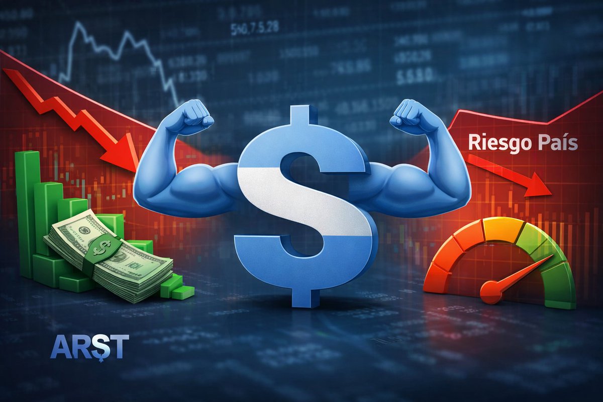 Que el #dolar  frene y el #riesgopais caiga, es señal de que los #mercados dejan de ponerle un ‘precio extra’ al riesgo argentino y empieza a volver la confianza. 

Eso empuja al #peso hacia arriba — y cuantas más vías de adopción haya para el peso, más sólido se vuelve el juego.