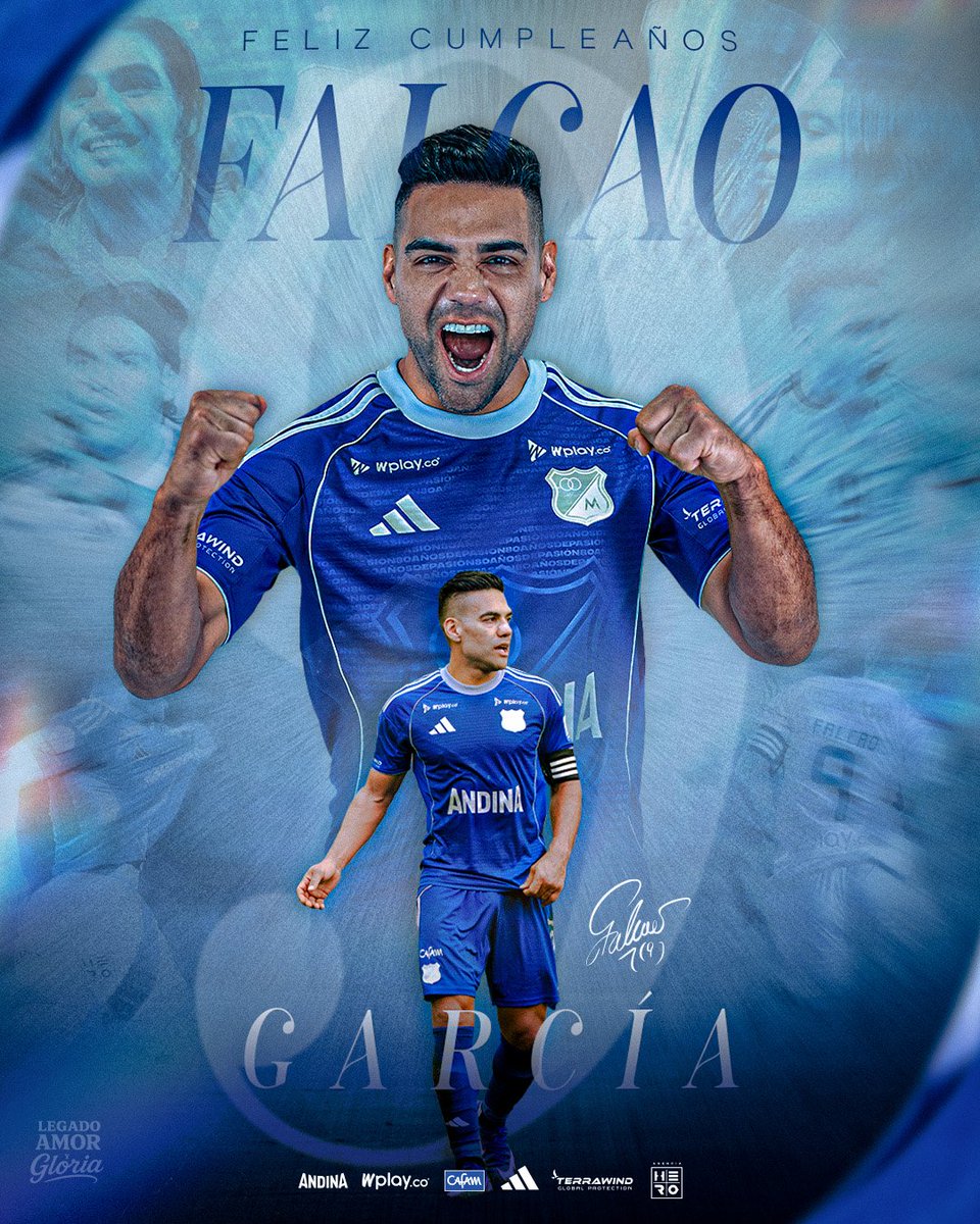 Hoy celebra el ídolo de todo un país y el orgullo de nuestra hinchada. ¡Feliz cumpleaños Falcao! 🐯💙

Gracias por tu jerarquía y tu magia. ¡Grande, Radamel! 🔥💪⚽