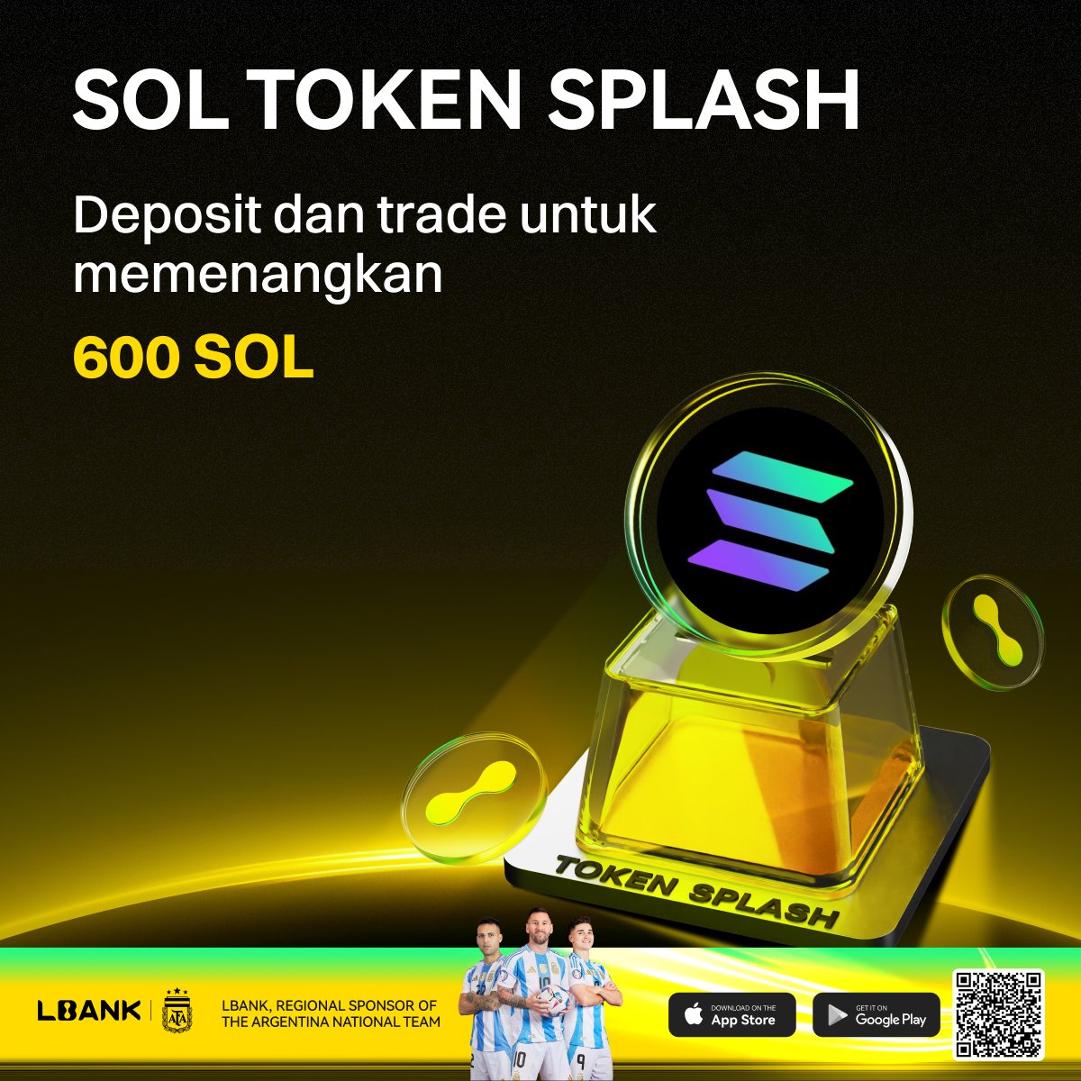 🎉 SOL Token Splash sudah live di LBank! 🎉

💰 Deposit &amp; trading SOL untuk berbagi hadiah pool besar 600 SOL!

🚀 Event sudah berjalan — jangan lewatkan kesempatan ambil SOL!

👉 Gabung sekarang: lbank.com/token-splash/S…