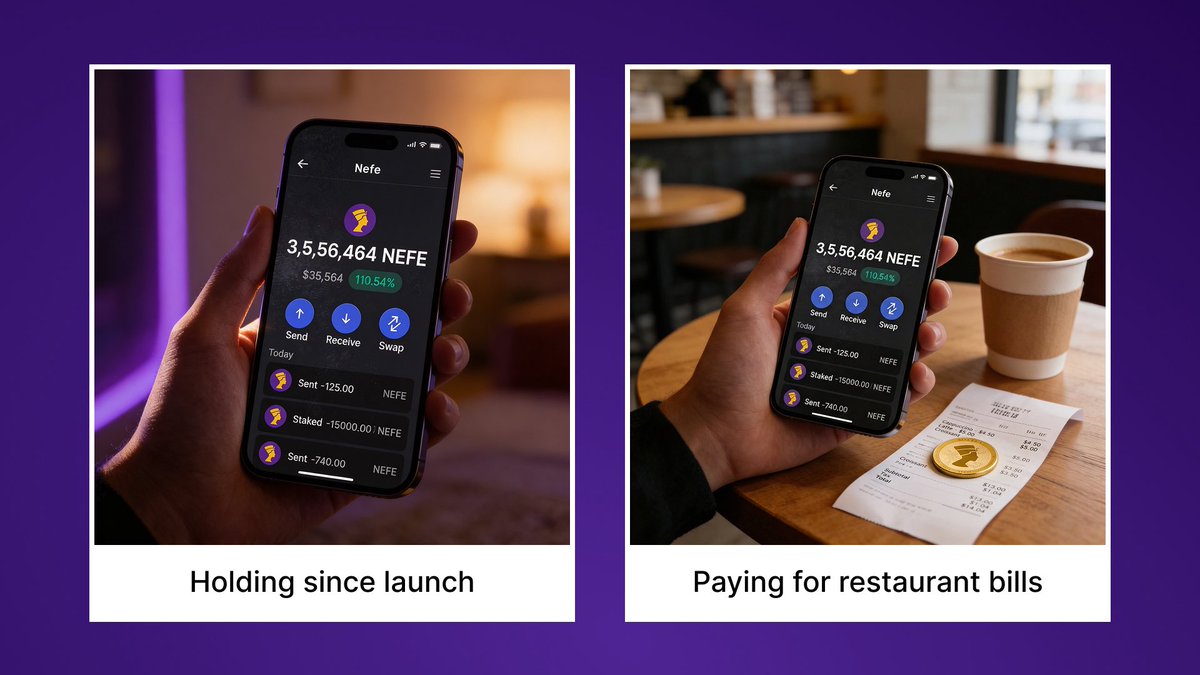 Before, tokens sat in wallets.
After, they move where life happens.

$NEFE isn’t built to be watched. It’s built to be used for coffee, food, and everyday payments.

This is the direction.

Early participation is still open via the $NEFE ICO:
👉 ico.nefecoin.com

#NEFECoin